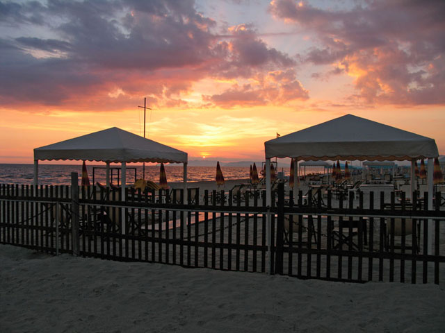 Versilia - Sunset at the beach